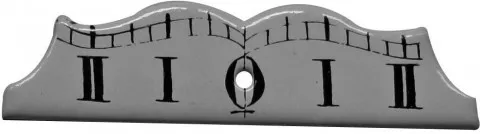 Pendelskala weie Emalierung 10 x 60mm