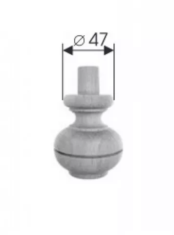 Holzfu Durchmesser 65mm Lnge 75mm
