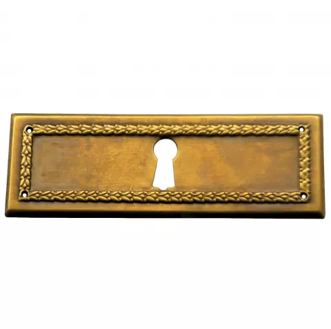 Schlüsselschild aus Messingblech 95 x 33mm