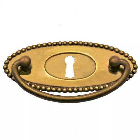 Griffschild Schl�sselloch Messingblech 100 x 40mm