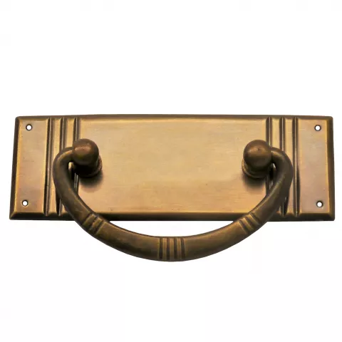 Griffschild 95 x 33mm Messingblech patiniert