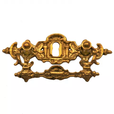 Griffschild mit Schlüsselloch Messingguss 100 x 30 mm