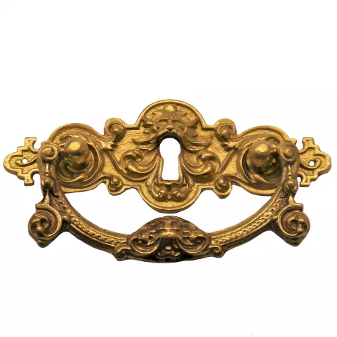 Griffschild mit Schlsselloch Messingguss 130 x 48mm