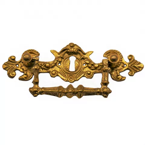 Griffschild mit Schlsselloch Messingguss 130 x 40mm