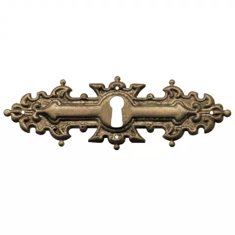 Schlsselschild Messingblech 118 x 40mm altverzinnt