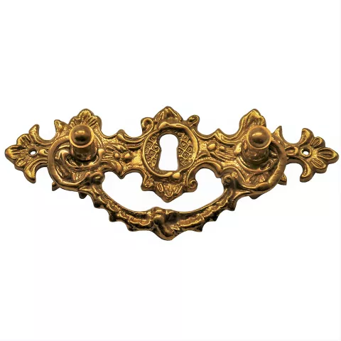 Griffschild mit Schlüsselloch Messingguss 120 x 35mm