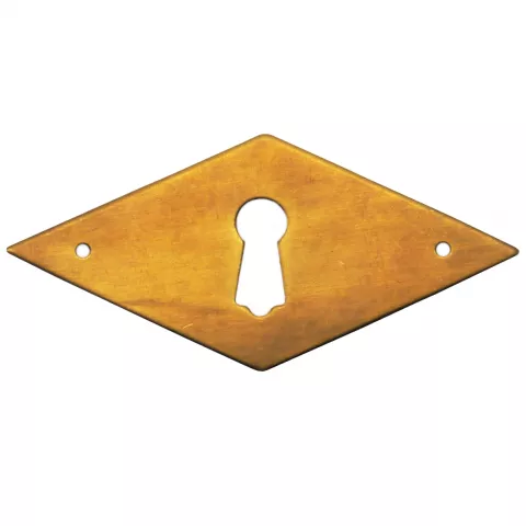 Schlsselschild Messingblech 70 x 35mm