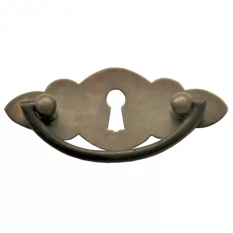 Griffschild mit Schlüsselloch Eisen antik 90 x 35mm