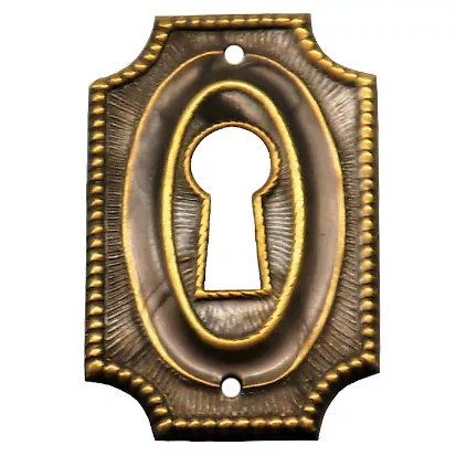 Schlüsselschild 25 x 40mm Messingblech