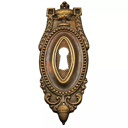 Schlüsselschild Messingblech 45 x 120mm