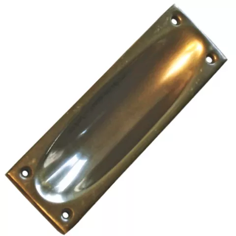 Schiebetrmuschel Messing Hhe 95mm Breite 30mm