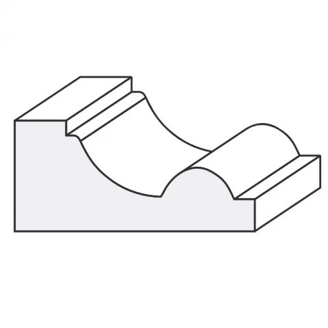 Profilleiste 43 x 20mm Lnge 2.40m Kiefer Erle 8.13/m