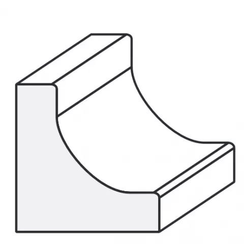 Hohlkehlleiste Massivholz 23x23mm 240cm