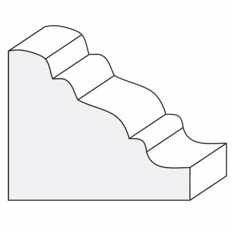 Profilleiste 60 x 50mm Lnge 2.40m Fichte Erle 15.92/m