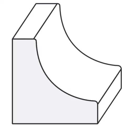 Hohlkehlleiste Massivholz 28x28mm 240cm