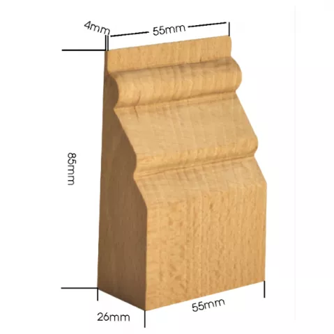 Holzapplikation Breite 55mm Hhe 85mm Tanne Buche