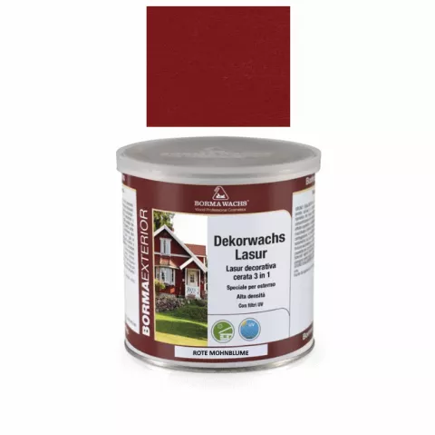 Dekorwachs Lasur rote Mohnblume 125 37.76/l