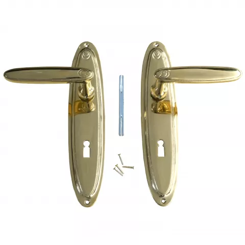 Zimmertrgarnitur Messing Set BB PZ 72mm WC 78mm