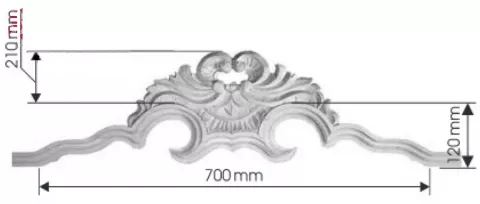 Schrankkrone aus Linde Bogenschrnke 1600mm