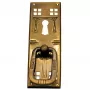 Griffschild mit Schlsselloch Messingblech 34 x 100mm