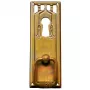 Griffschild mit Schlsselloch Messingblech 28 x 80mm