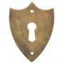 Schlsselschild Messingblech Eisen antik 43 x 57mm