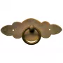 Griffschild mit Ringgriff Messing patiniert 90 x 35mm
