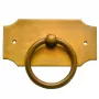 Griffschild Ringgriff Messing patiniert 63 x 32mm