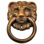Zierbeschlag mit L�wenkopf Ringgriff Messingguss 30 x 26mm