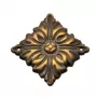 Applikation Blumenmotiv Messingblech 23 x 23mm