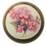 M�belknopf florales Motiv altvermessingt Porzellan Durchmesser 28mm