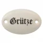 Schild Grtze Porzellan Lnge 45mm Breite 25mm