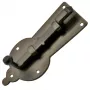 Schubriegel gekr�pft Eisen antik 132 x 60mm