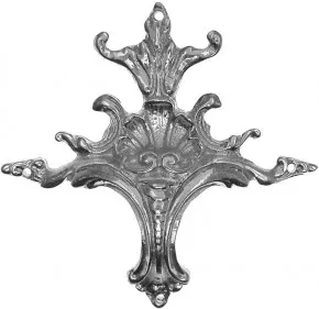 Zierteil Applikation Messingguss 100 x 95mm