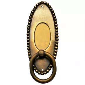 Griffschild mit Ringgriff Messingblech 40 x 100mm