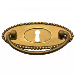 Griffschild Schl�sselloch Messingblech 100 x 40mm