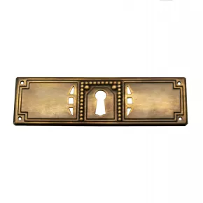 Schlsselschild Messingblech 85 x 40mm patiniert