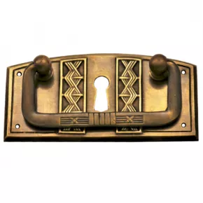 Griffschild Schlsselloch Messingblech 85 x 40mm