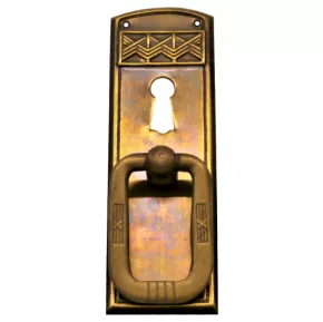 Griffschild mit Schlsselloch Messingblech 30 x 96mm