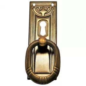 Griffschild mit Schlsselloch Messingblech 25 x 75mm