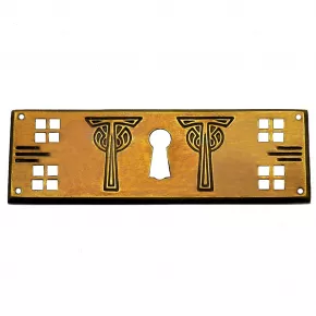 Schlsselschild Messingblech 100 x 34mm