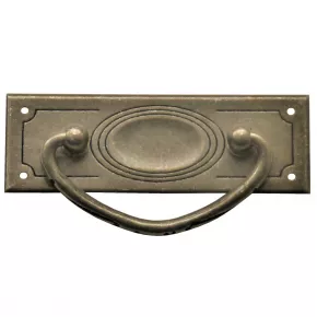 Griffschild Messingblech altverzinnt 95 x 30mm