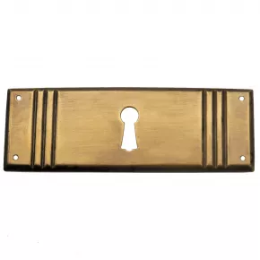 Schlsselschild Messingblech patiniert 95 x 33mm