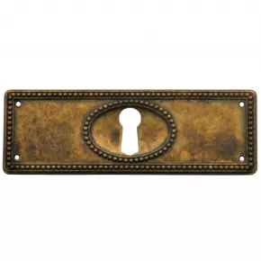 Schlsselschild vermessingt 96 x 33mm