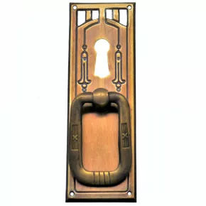 Griffschild mit Schlsselloch Messingblech 35 x 95mm