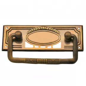 Griffschild Messingblech mit 95 x 33mm