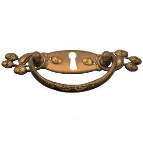 Griffschild Messingblech mit Schlsselloch 125 x 23mm