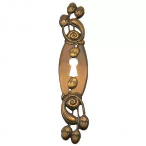 Schlsselschild 23 x 105mm Messingblech