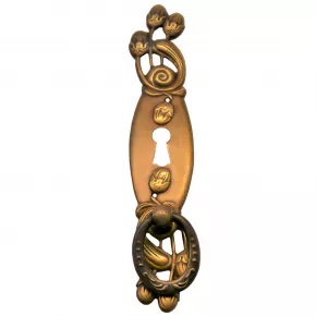 Griffschild mit Schlsselloch Messingblech 23 x 105mm