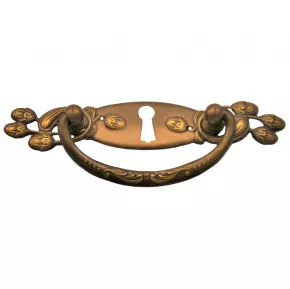 Griffschild mit Schlsselloch Messingblech 105 x 23mm